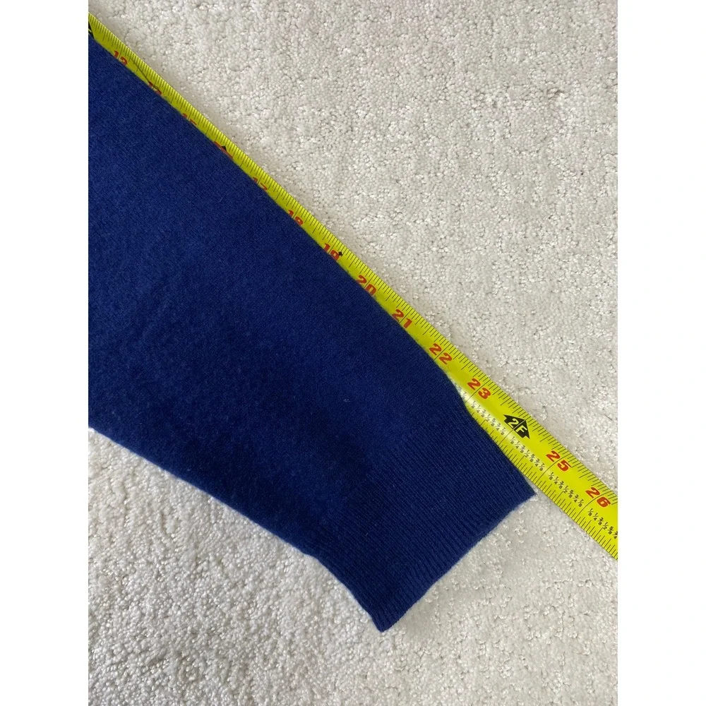 Club Room Estate Cashmere Sweater Mens L Royal Blue V-Neck 100% Cashmere‎ Knit